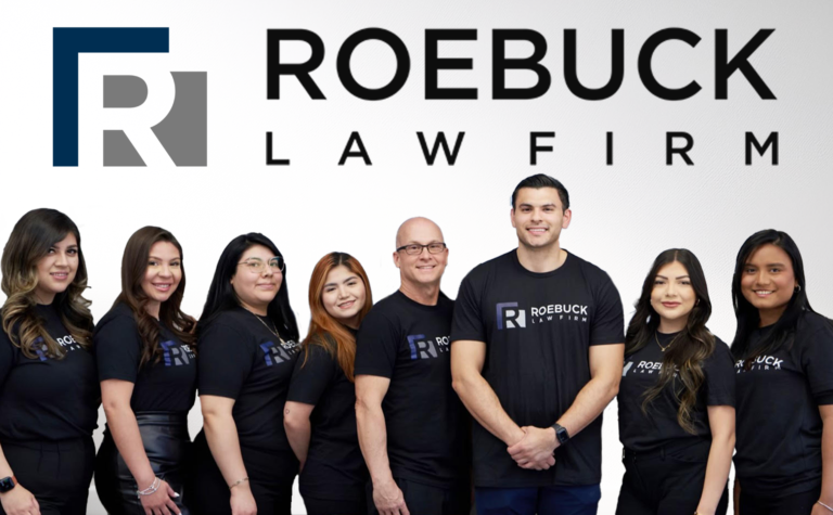 Roebuck Law Firm legal team standing together at the Las Vegas personal injury law office
